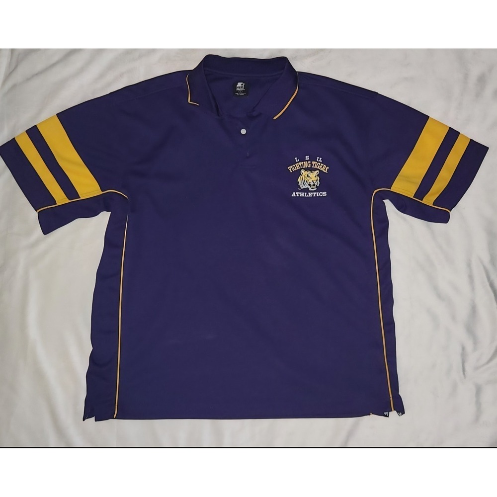 Vintage Starter LSU Athletics Polo Shirt Men Large